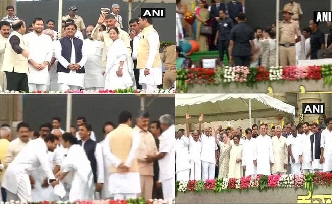 कुमारस्वामी के शपथ ग्रहण समारोह में शामिल हुए तेजस्वी, पैर छूकर सोनिया समेत इन नेताओं का लिया आशीर्वाद