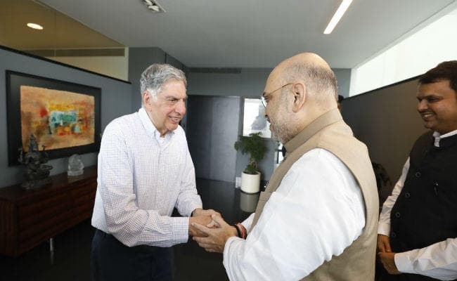 ‘समर्थन के लिए संपर्क'' अभियान के तहत अमित शाह ने रतन टाटा से मुलाकात की, कांग्रेस ने साधा निशाना