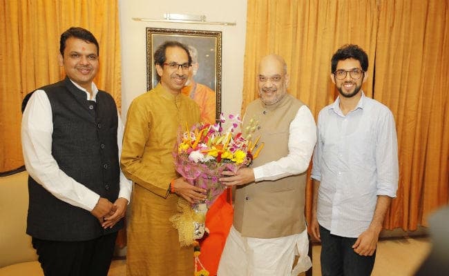 भाजपा अध्‍यक्ष अमित शाह ने उद्धव ठाकरे से मुलाकात की, दो घंटे चली बैठक