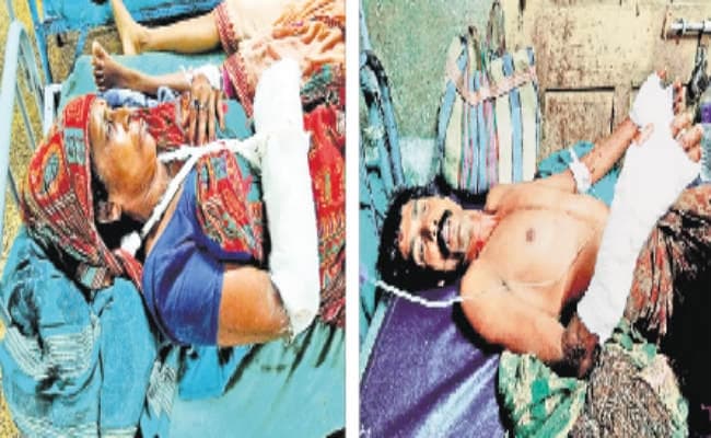 आम लूटने का विरोध करने पर मां-बेटे पर जानलेवा हमला