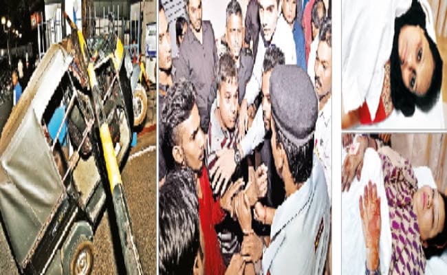 टीएमएच गेट का बैरियर टेंपाे पर गिरा, चार घायल, इलाज के लिए पैसे मांगने पर हंगामा