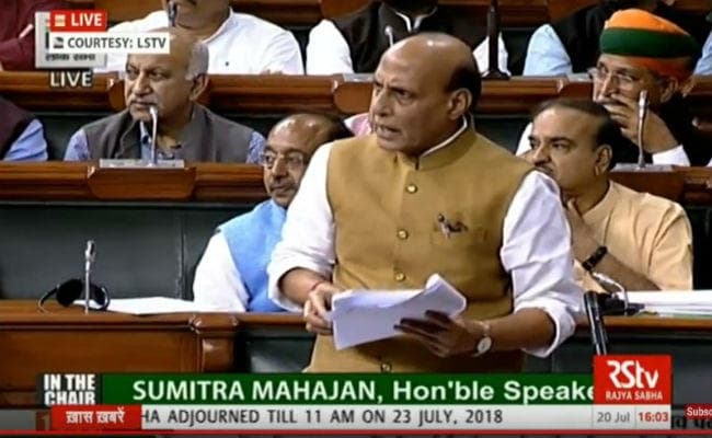 हमारे खिलाफ अविश्वास प्रस्ताव लाने वालों को खुद पर विश्वास नहीं : राजनाथ सिंह