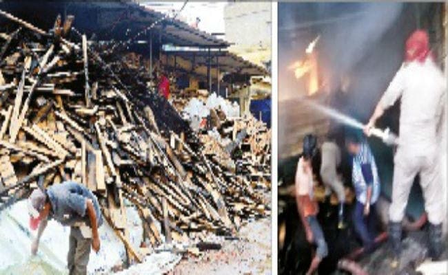बर्मामाइंस के दास टिंबर में लगी आग, 12 घंटे की मशक्कत के बाद पाया गया आग पर काबू