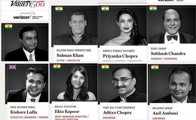 Variety के शीर्ष 500 लोगों में अंबानी बंधु, सलमान, प्रियंका शामिल