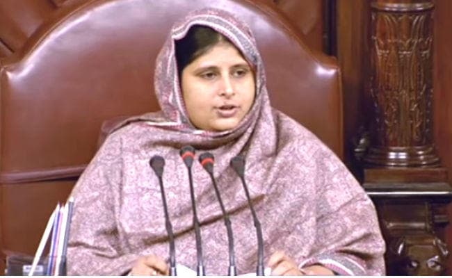 कहकशां परवीन ने प्रश्‍नकाल में पहली बार किया राज्यसभा की कार्यवाही का संचालन