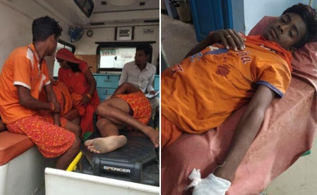 बाबाधाम से लौट रही गाड़ी दुर्घटनाग्रस्त, 18 कांवरिया गंभीर रूप से घायल