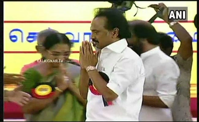 डीएमके जेनरल कौंसिल की मीटिंग में पार्टी अध्यक्ष चुने गये एमके स्टालिन