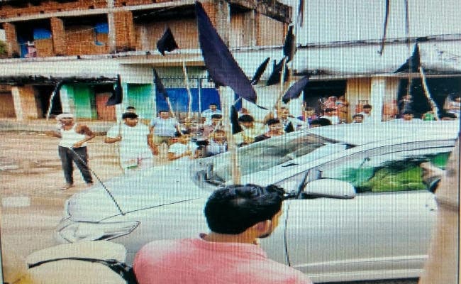 केंद्रीय मंत्री उपेंद्र कुशवाहा को ग्रामीणों ने दिखाया काला झंडा