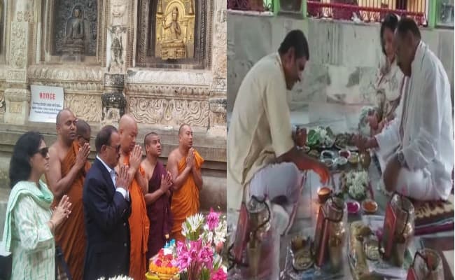 गया में NSA अजीत डोभाल ने किया पितरों के लिए पिंडदान, महाबोधि मंदिर में की पूजा-अर्चना