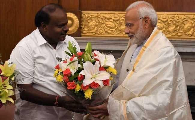 मोदी से मिले कुमारस्वामी, बाढ़ राहत के लिए मांगे 1,199 करोड़ रुपये