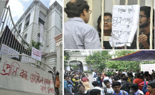 कोलकाता : प्रेसिडेंसी यूनिवर्सिटी में छात्रों ने लगाया ताला, कुलपति व रजिस्ट्रार को प्रवेश करने से रोका