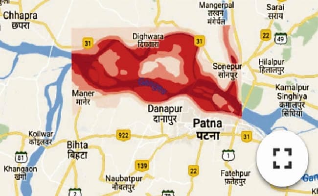 पटना : सोन के पानी से गांधी घाट पर गंगा खतरे के निशान से 89 सेमी ऊपर बह रही