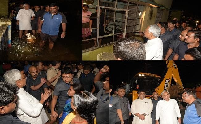 बिहार : सीएम नीतीश ने पटना में जल-जमाव वाले क्षेत्र का लिया जायजा, आम लोगों की सुनी समस्याएं