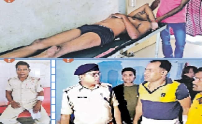 सलैया में पुलिस पर हमला थानाध्यक्ष का तोड़ा हाथ