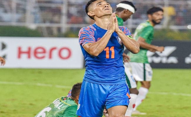 बांग्लादेश के खिलाफ ड्रॉ रहे फीफा क्‍वालीफायर में टीम के प्रदर्शन से दुखी हैं छेत्री