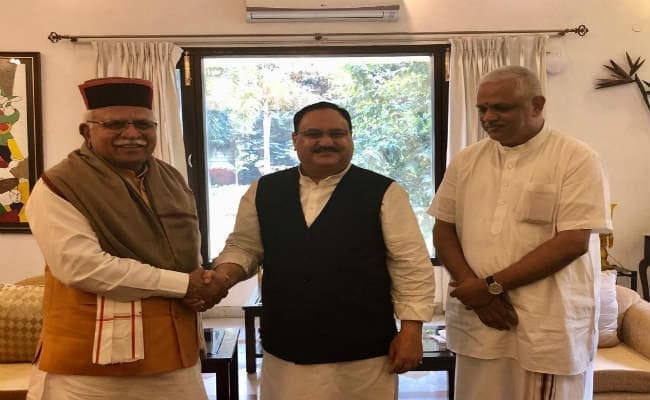 हरियाणा में निर्दलीय विधायक बनाएंगे भाजपा की सरकार, दिल्ली में नड्डा से मिले खट्टर