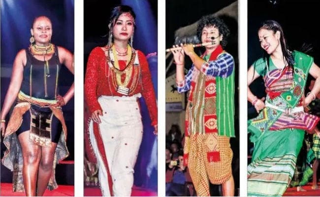 आदिवासी बालाओं ने रैंप पर यूं बिखेरा जलवा