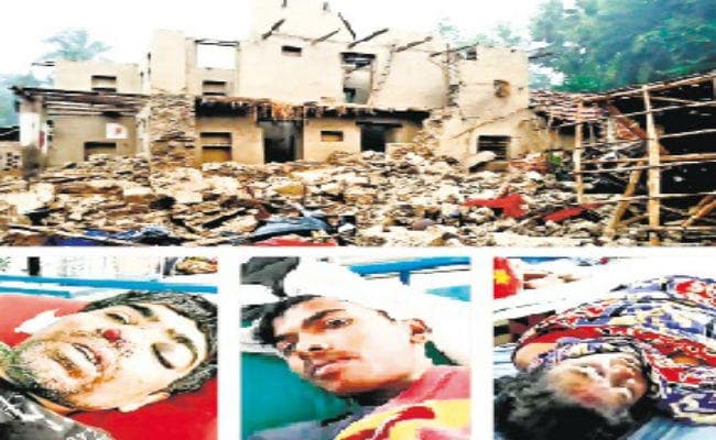 मकान ढहने से महिला की मौत, तीन घायल