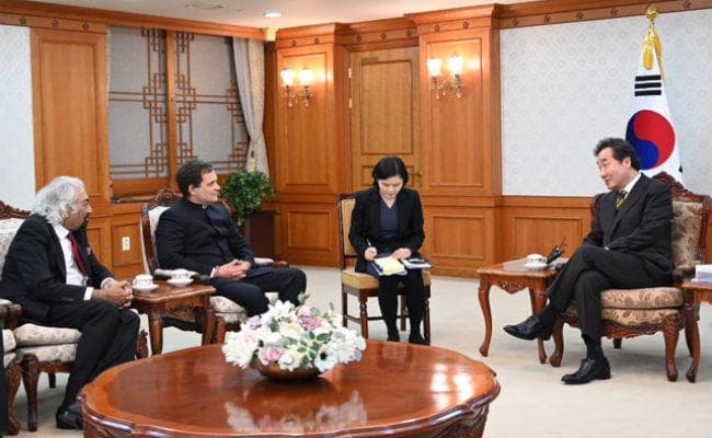राहुल गांधी दक्षिण कोरिया की यात्रा पर, प्रधानमंत्री योन से की मुलाकात
