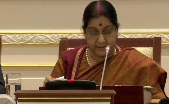 भारत-मध्य एशिया संवाद में बोलीं सुषमा - भारत अफगानिस्तान के आर्थिक पुनर्निर्माण के लिए प्रतिबद्ध