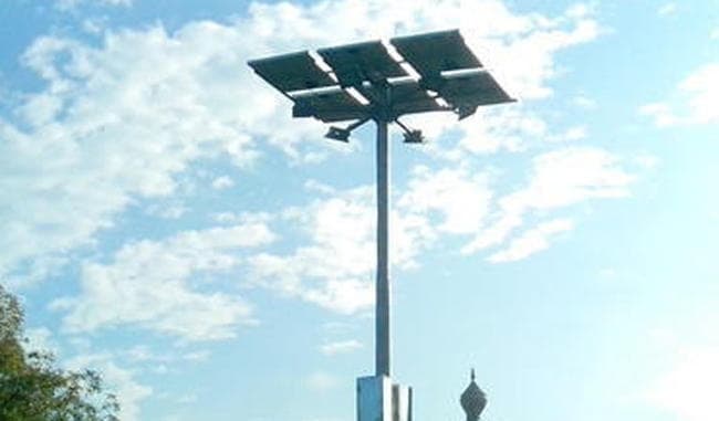सोलर हाई मास्ट लाइट योजना के लिए किसी और विभाग से होगी फंडिंग