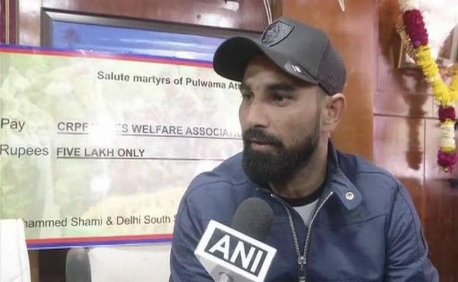 मोहम्‍मद शमी ने पुलवामा आतंकी हमले में शहीद हुए जवानों के परिजन को दिये 5 लाख रुपये