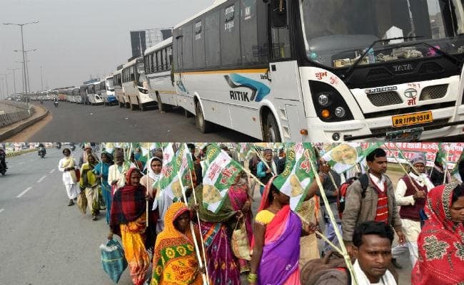 ट्रैफिक प्रबंधन : बसों का शहर में प्रवेश नहीं, रैली के लोगों के लिए सुरक्षित रहा शहर की सड़कों पर एक लेन