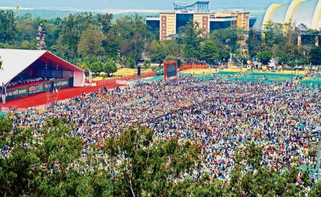 संकल्‍प रैली : नीतीश व मोदी का काम ऐसा कि गांव-देहात से खिंचे चले आये लोग