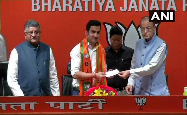 भाजपा में शामिल हुए पूर्व क्रिकेटर गौतम गंभीर, अरुण जेटली ने किया स्वागत भाजपा में शामिल हुए पूर्व क्रिकेटर गौतम गंभीर, अरुण जेटली ने किया स्वागत