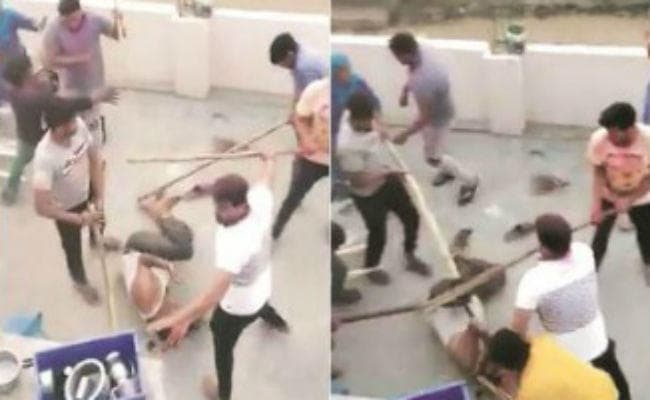 VIDEO शर्मनाक! शख्‍स को 1 घंटे तक पीटते रहे दबंग, वीडियो वायरल, मामले पर राजनीति शुरू