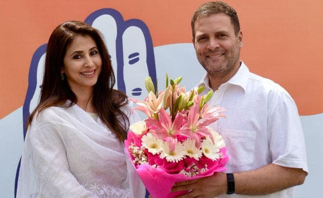 राहुल गांधी से मुलाकात के बाद अभिनेत्री उर्मिला मातोंडकर कांग्रेस में शामिल