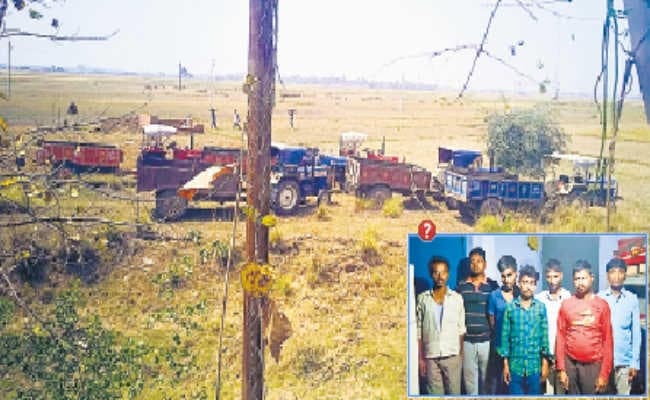अवैध उत्खनन में लगे जेसीबी व छह ट्रैक्टर जब्त, सात धराये
