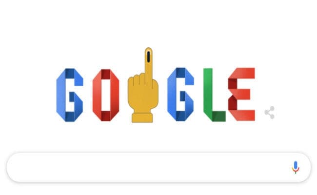 लोकसभा चुनाव 2019: गूगल ने डूडल बनाकर मतदाताओं को किया प्रेरित, दिया ये संदेश