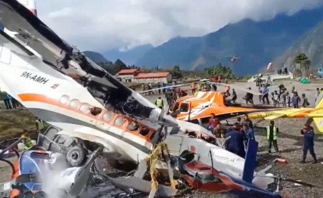 नेपाल में रनवे पर विमान फिसला, सह-पायलट और दो पुलिसकर्मियों की मौत