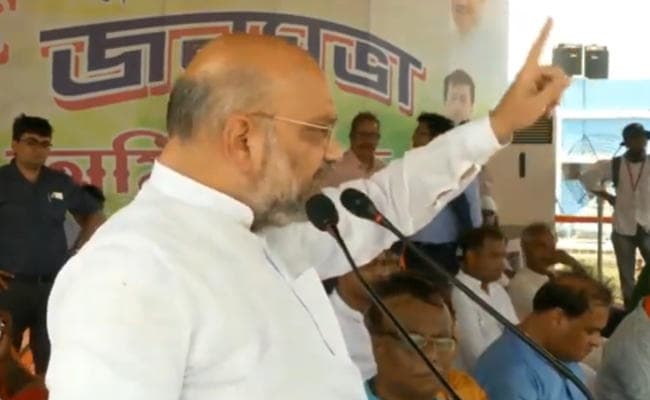 इस्लामपुर से अमित शाह ने ममता बनर्जी पर बोला हमला, कहा : बंगाल में चल रहा है सिंडिकेट राज