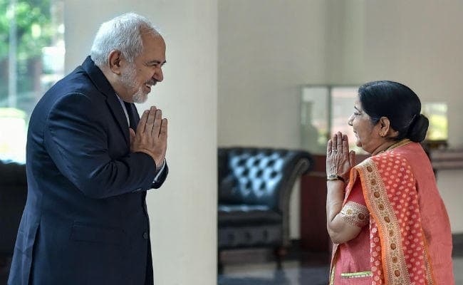 ईरानी विदेश मंत्री जवाद जरीफ ने सुषमा स्वराज से की मुलाकात, द्विपक्षीय संबंधों पर की बातचीत