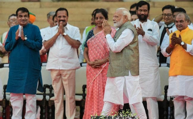 #ModiCabinet2 मोदी सरकार पार्ट-2 में 24 कैबिनेट मंत्री सहित 57 मंत्री, सुषमा, उमा, राधामोहन शामिल नहीं