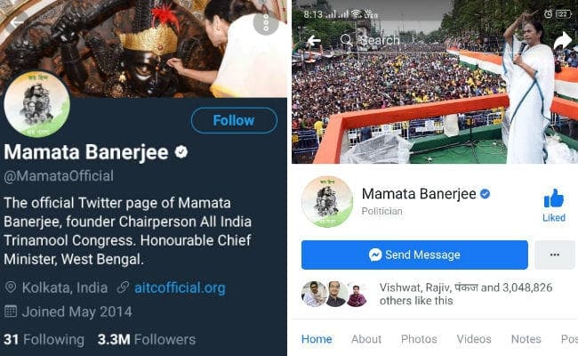 ममता बनर्जी के फेसबुक व ट्विटर के डीपी में ‘जय हिंद, जय बांग्ला’