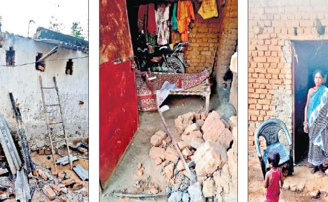 सिल्ली के मैसूडीह व डोमनडीह में हाथियों का उत्पात, सात घरों को किया क्षतिग्रस्त