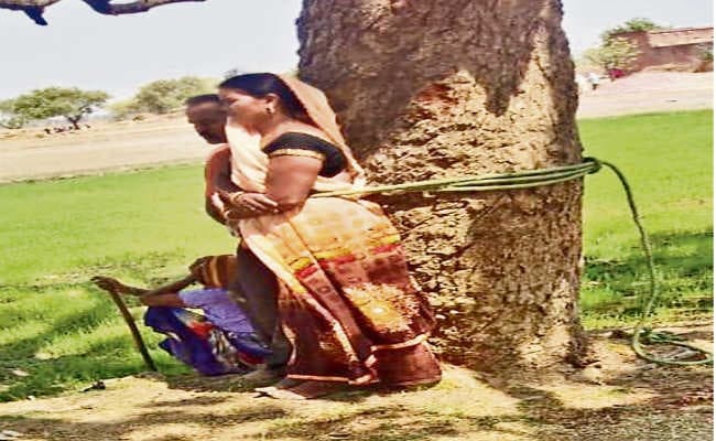 दंपती को पेड़ से बांधकर पीटा, छह लोग गिरफ्तार