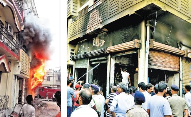 रांची : विक्रांत चौक के समीप दुकानों में लगी आग, लाखों का नुकसान