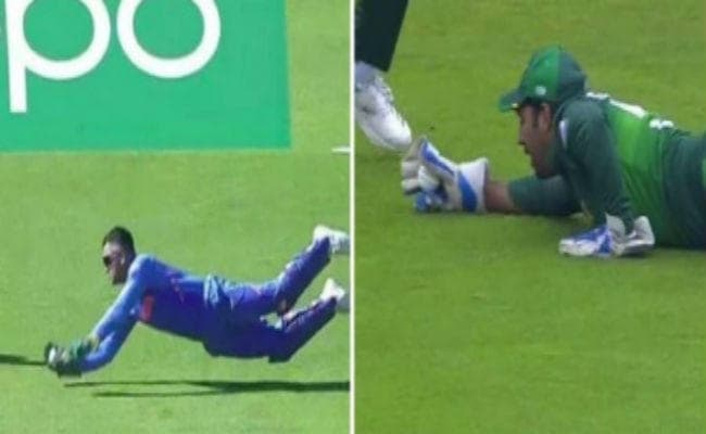 सोशल : किसका कैच सबसे अच्छा, धौनी का या फिर पाकिस्तानी कप्तान सरफराज का