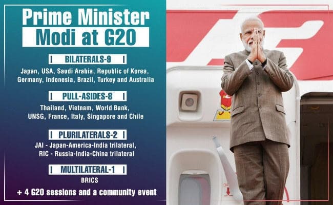 G-20 समिट का समापनः 20 देश के प्रमुखों से मिले पीएम मोदी, जापान से भारत रवाना