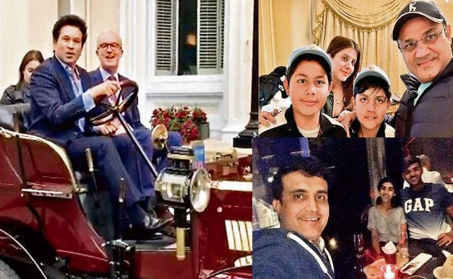 विश्व कप क्रिकेट : कमेंट्री के साथ-साथ पूर्व क्रिकेटर परिवार संग कर रहे हैं मस्ती, सचिन ने चलायी 119 वर्ष पुरानी कार