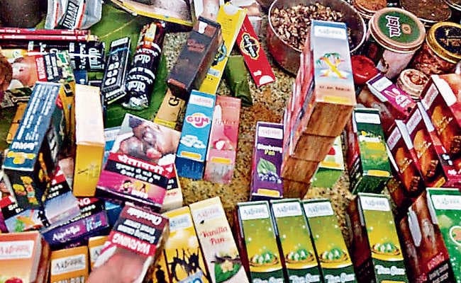 बैन इ-सिगरेट की बड़ी खेप रांची की चार दुकानों से जब्त, औषधि निदेशालय की चार टीमों ने की कार्रवाई