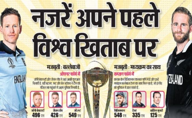World Cup 2019 : विश्व को आज मिलेगा नया चैंपियन, तीन बार फाइनल में हारा है इंग्लैंड