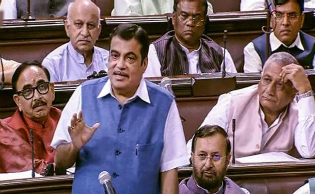 देश में बढ़ते सड़क हादसों को रोकने के लिए राज्यसभा में मोटर यान संशोधन विधेयक-2019 पेश