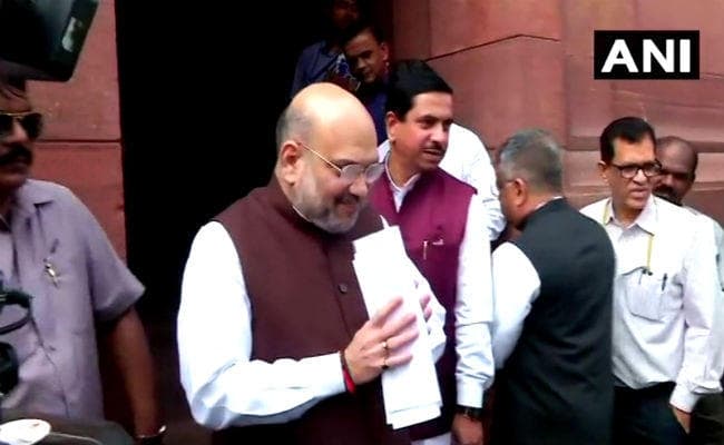 केंद्रीय कैबिनेट की बैठक के बाद संसद पहुंचे गृहमंत्री अमित शाह, 11 बजे राज्यसभा में देंगे बयान