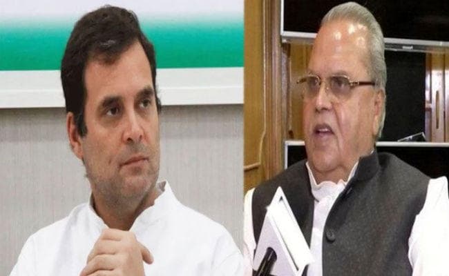 सत्यपाल मलिक का राहुल पर आरोप- विपक्षी नेताओं को लाने की बात कर अशांति फैलाने की कोशिश कर रहे