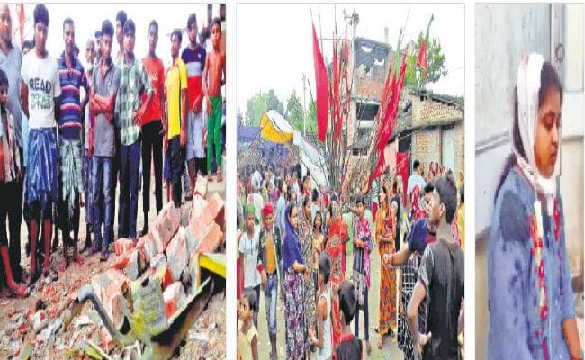 मुहर्रम के दिन छत धंसी, किशोर की मौत, चार घायल